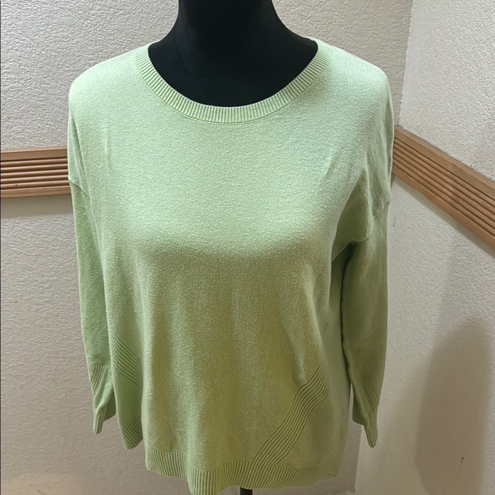 J. Jill Light Green Knit Sweater Size SP